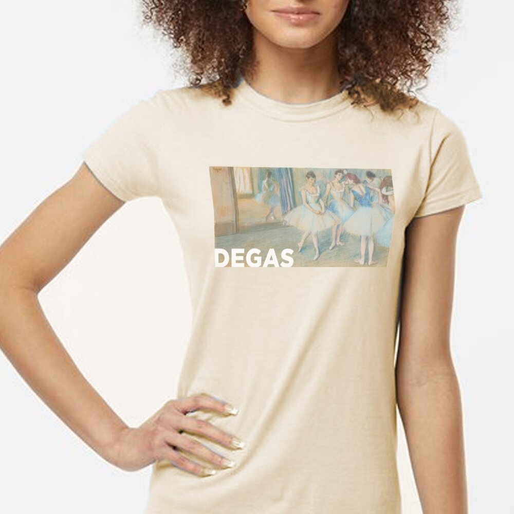 NWT Degas Print Crew Neck T-shirt - At the Dancing Rehearsal Hall